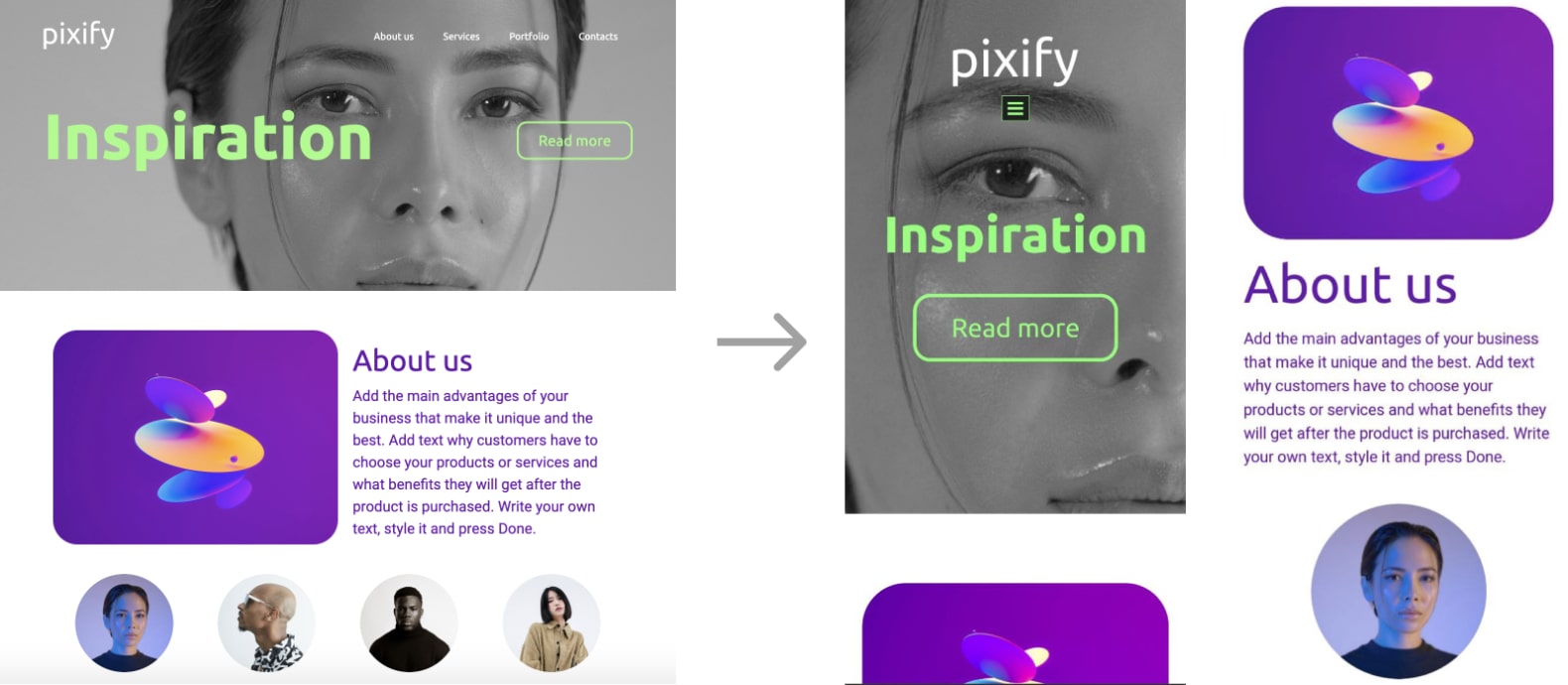 Example of a Responsive Landing Page Design